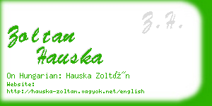 zoltan hauska business card